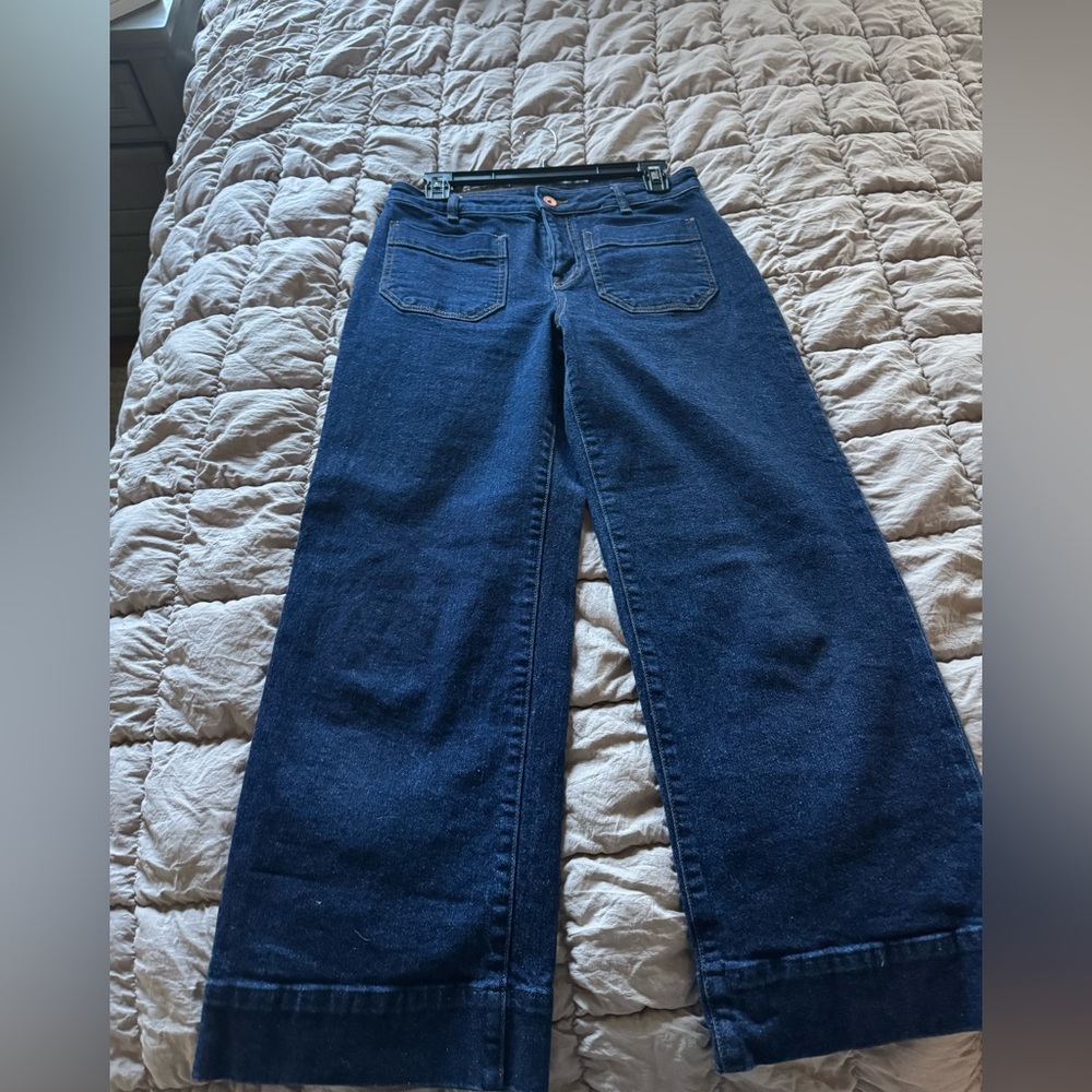 Sanctuary Navy Wide-Leg Jeans